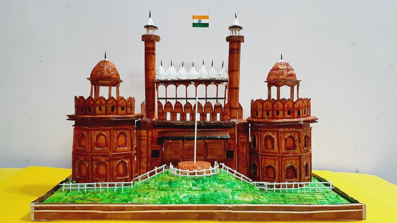 Red Fort model for School Project | How to make Red Fort with Cardboard | Lal Kila model making