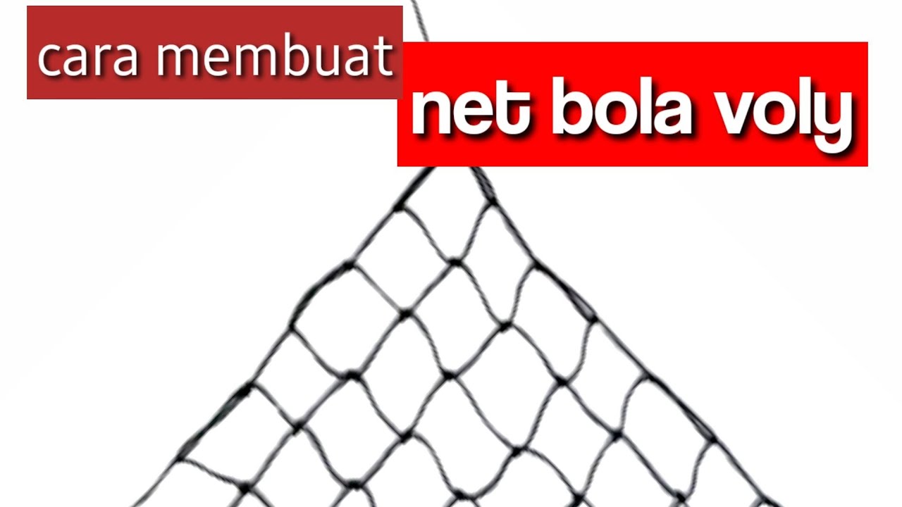 cara membuat jaring bola volli.//volleyball net making+rumusnya