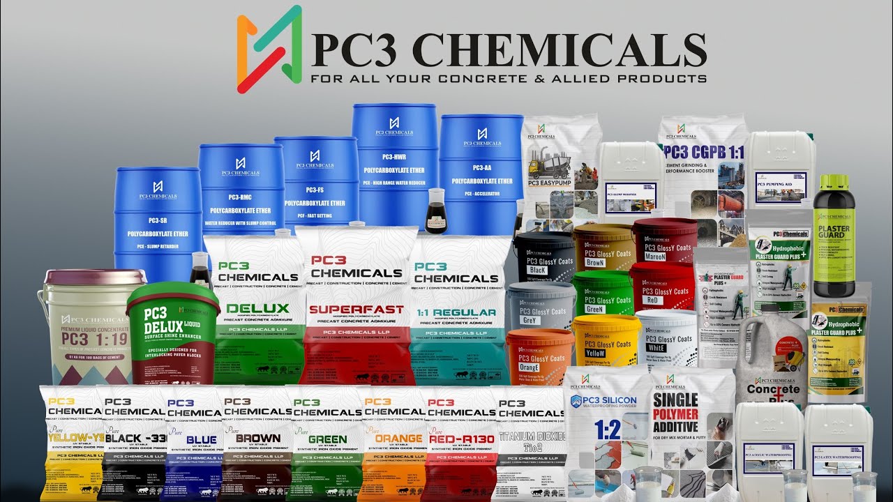 PC3 chemicals - PRECAST CONSTRUCTION CONCRETE AND CEMENT complete product range