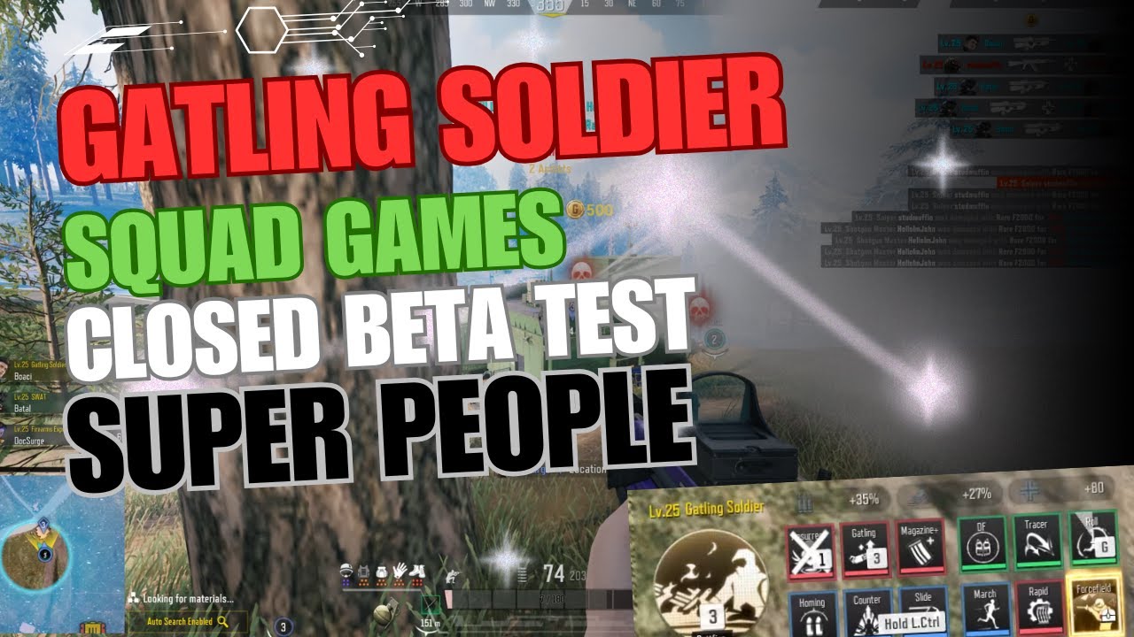 *NEW* Super People CBT Comeback Gameplay - Shredding Gatling Soldier vs Squads