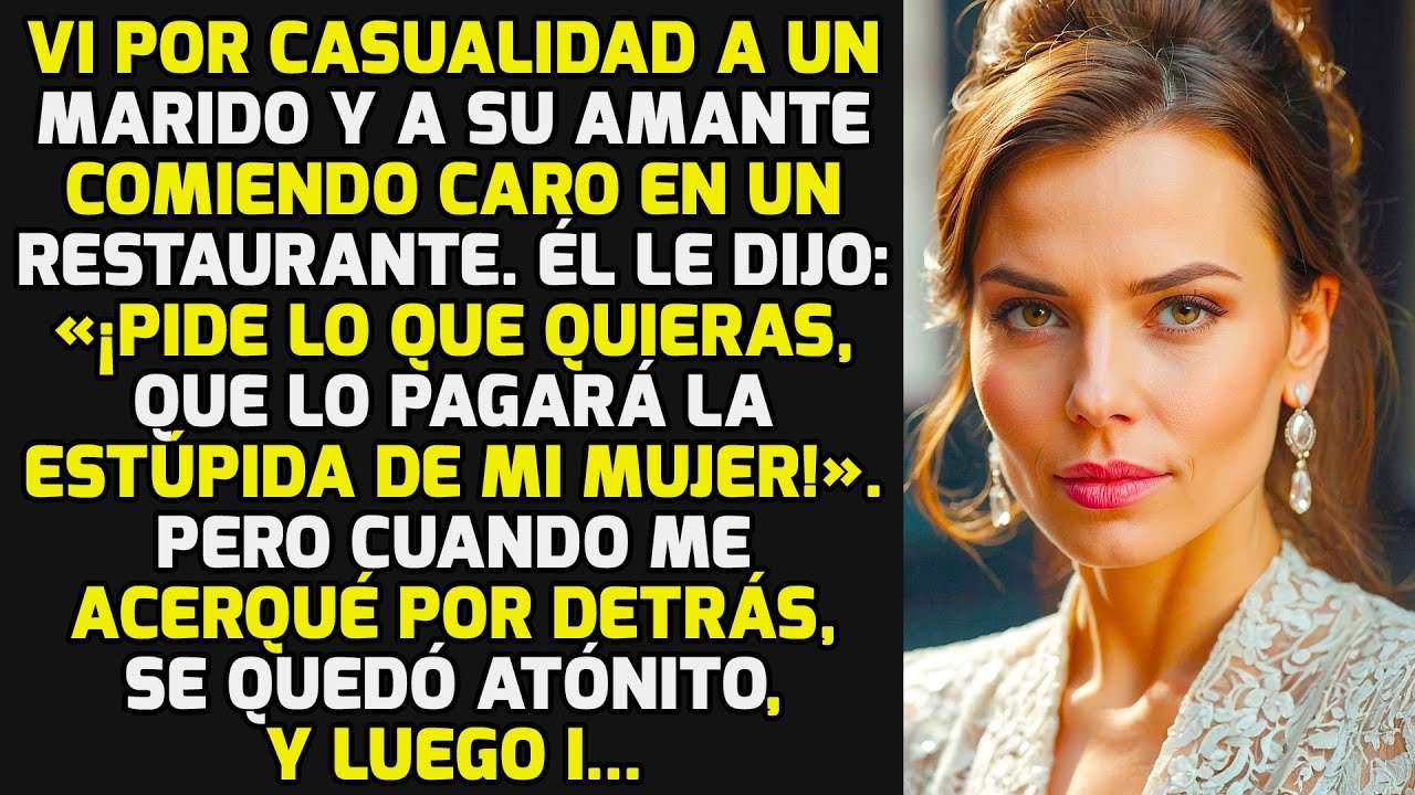 Por Casualidad Vi A Un Marido Y A Su Amante En Un Restaurante Comiendo Comida Cara Y HISTORIAS VIDA