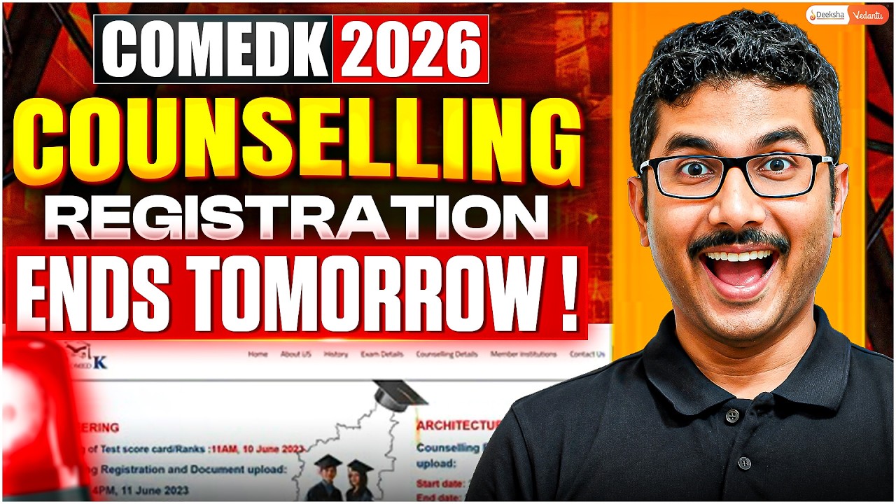 🚨 COMEDK 2026 Counselling ENDS TOMORROW ⏰ #shorts | Soumik Sir