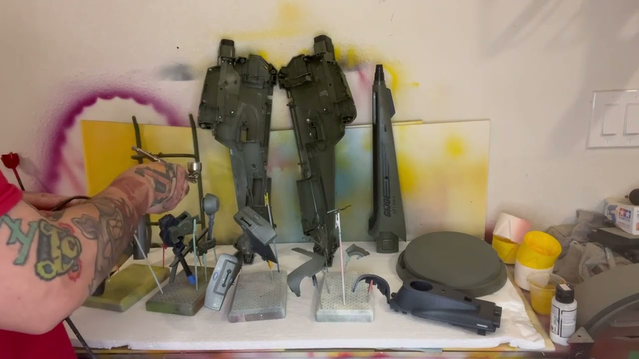 PT1 PAINTING A GI JOE CLASSIFIED DRAGONFLY HASLAB!! Priming the Tiger Fly!! #gijoeclassified #gijoe