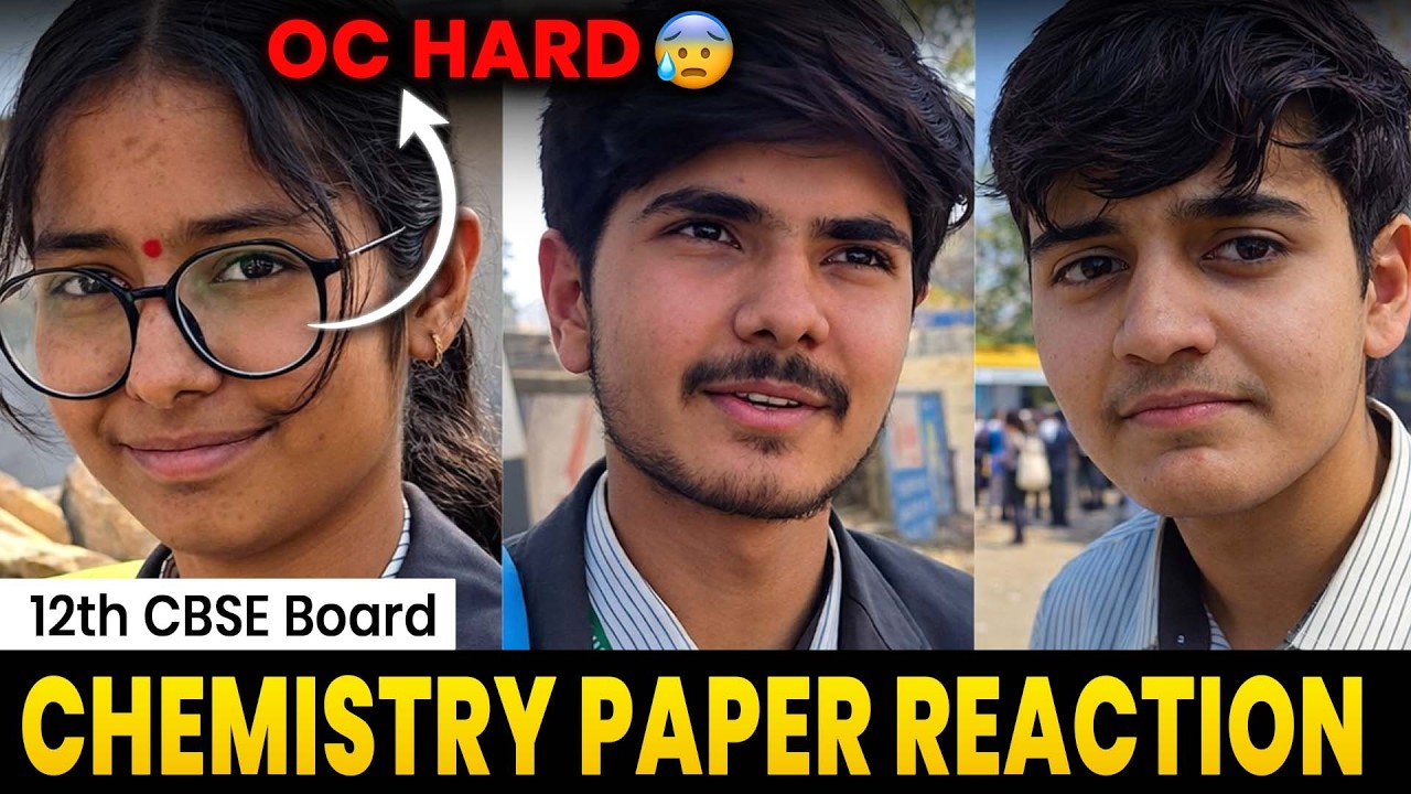 CBSE Board 2026 Chemistry Reaction | Organic Chemistry Was SHOCKINGLY HARD 😱