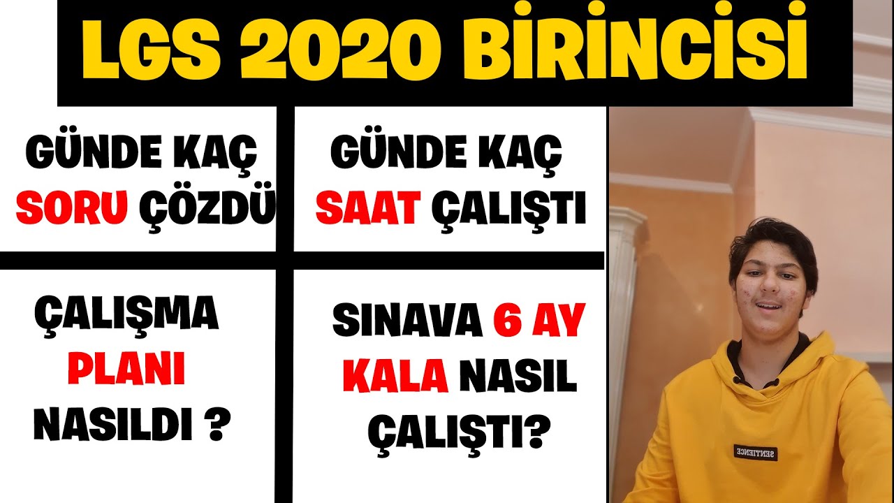 LGS 2020 BİRİNCİSİ | Günde Kaç Soru Çözdü ? | Kaç saat çalıştı ? | son 6 ay kala nasıl çalıştı? |