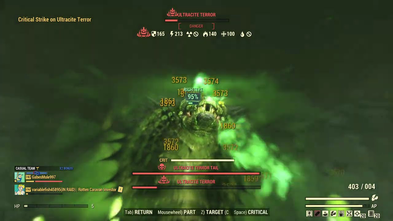 Sub 20 Second Gatling Plasma Snake Kill - Bloodied UNY Ghoul - Fallout 76