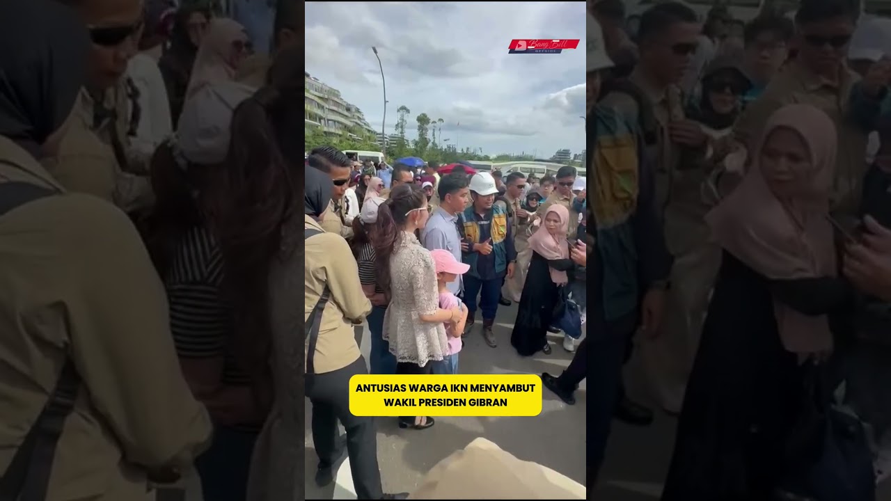 ANTUSIAS WARGA IKN MENYAMBUT WAKIL PRESIDEN GIBRAN #politik #wapresgibran #ikn #beritaviral