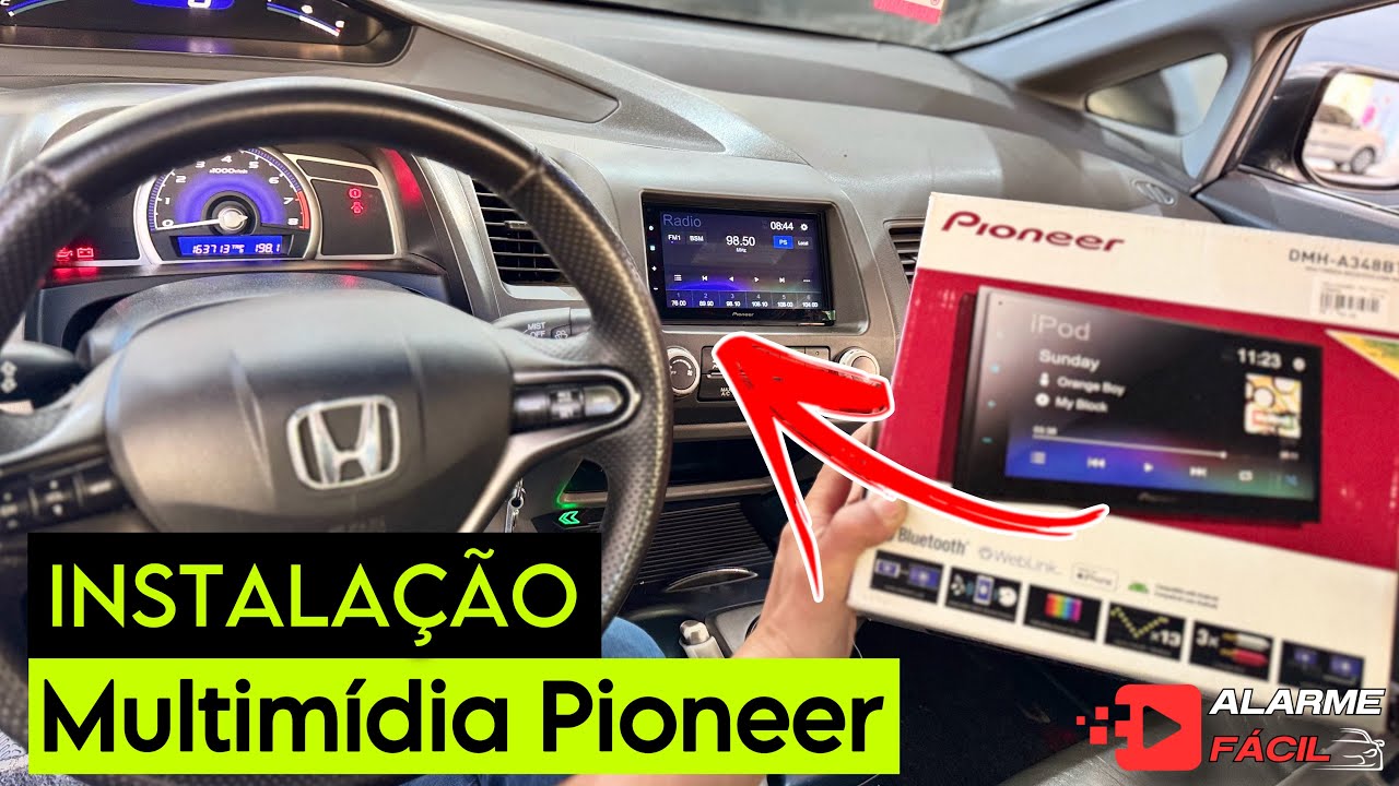 Instalação Multimídia Pioneer New Civic 2009 ✅