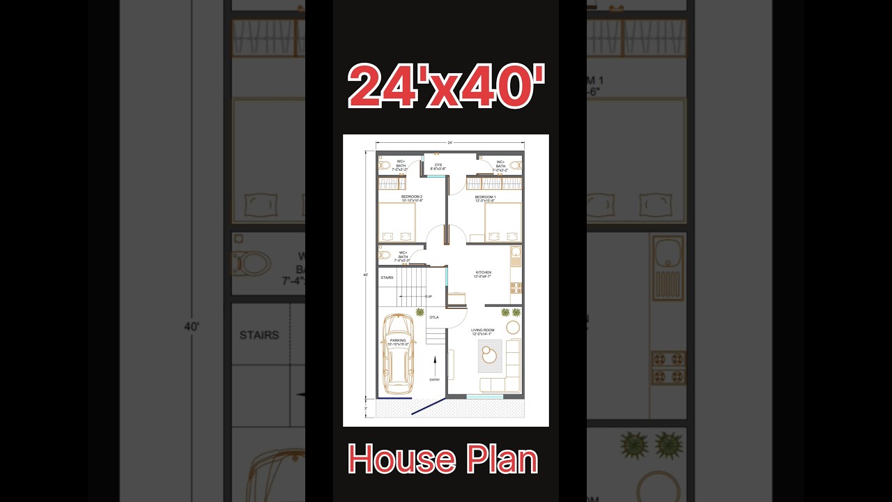 24x40 House Plan #24x40 #house #home