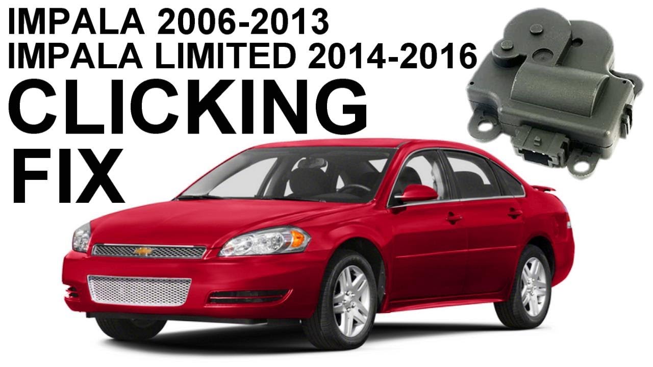 Замена привода заслонки смесителя HVAC для Chevrolet Impala 2006–2013 гг. и Impala 2014–2016 гг. ...