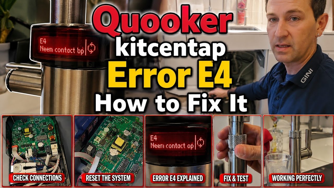 Quooker kitchentap error E4/how to fix it #Quookercube#Quookerkitchentap
