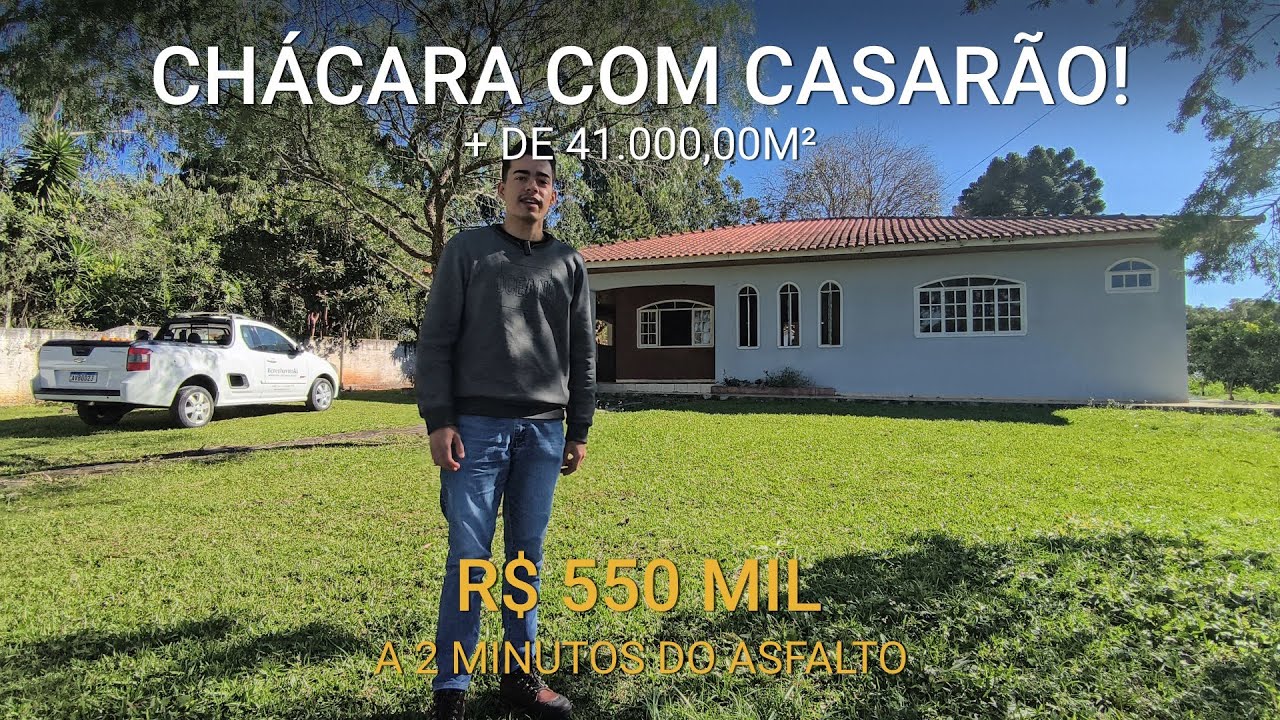 ✅ VENDIDA - Chácara Completa com Casarão e Rio – Natureza e Estrutura por R$550 mil