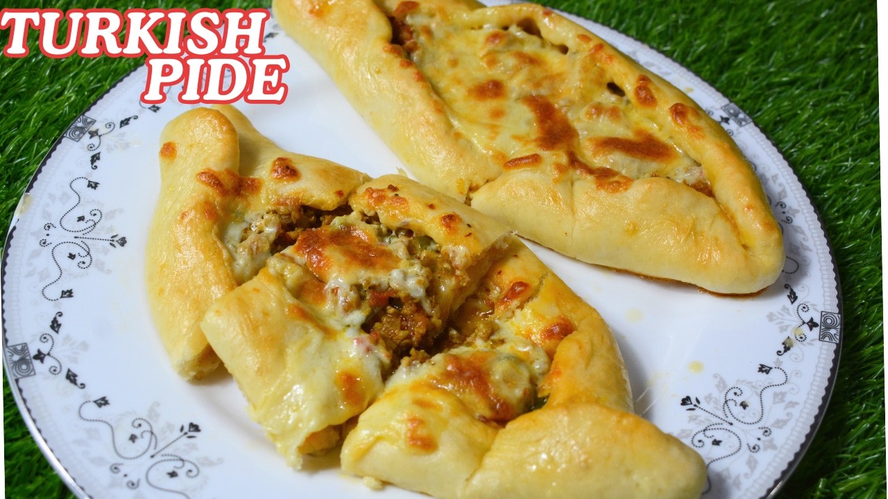 TURKISH PIDE (PIZZA) RECIPE | TURKISH PIDE | STREET FOOD BETTER THAN PIZZA | EASY & DELICIOUS