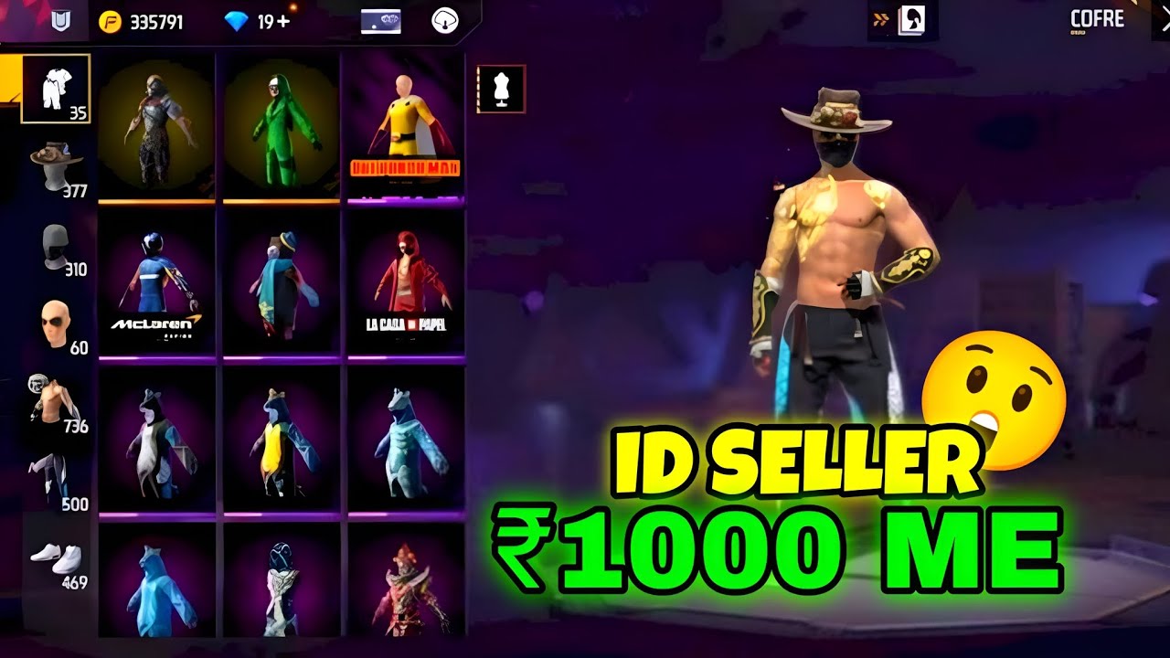ID SELLER ₹ 1000 ME FREE FIRE 😱