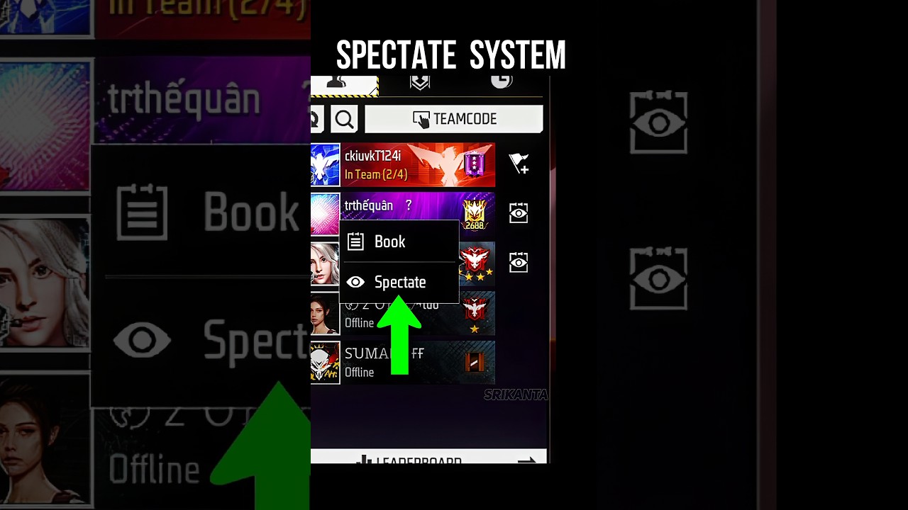 New Spectate System 🔥 Free Fire Spectate Update #srikantaff