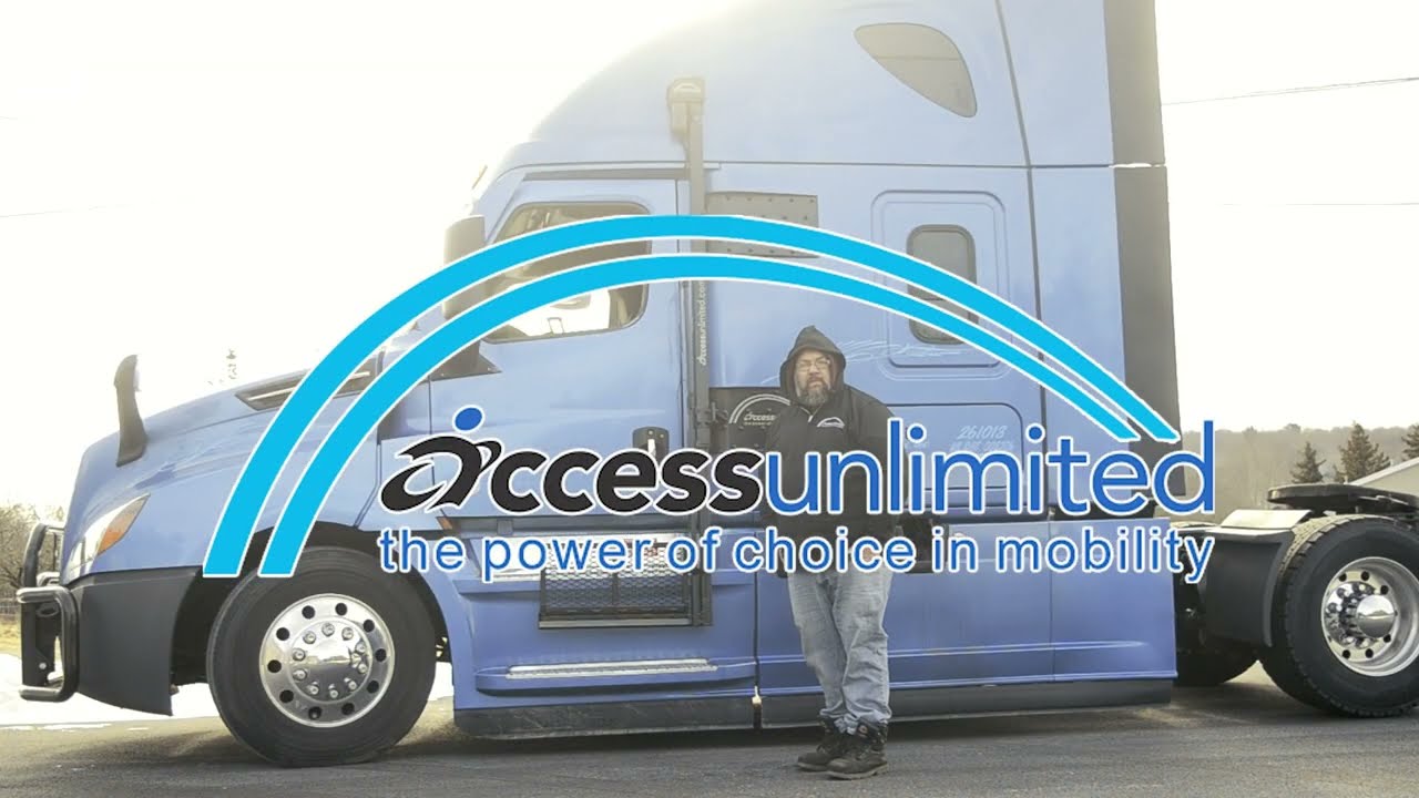 Glide 'N Go XR | Standing | Using a Standing XR to exit a 2023 Freightliner Cascadia