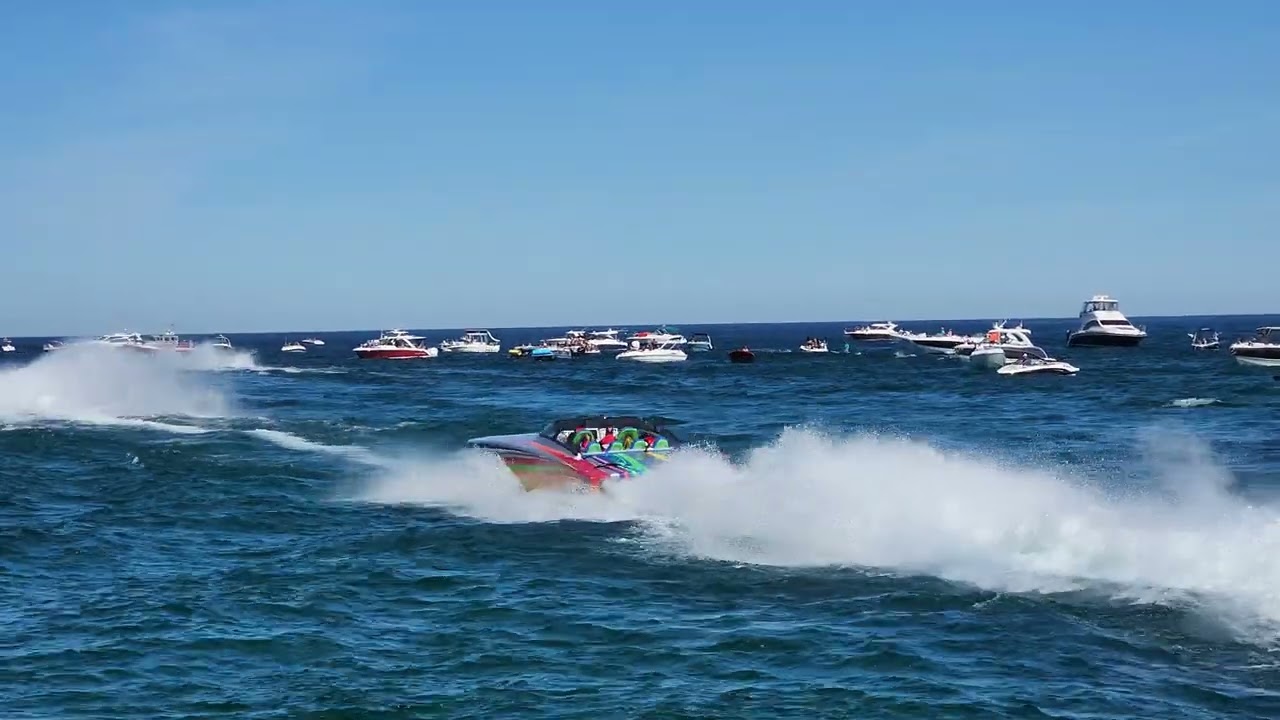 Boat Parade  7-9-22 Charlevoix Michigan Boyne Thunder Run