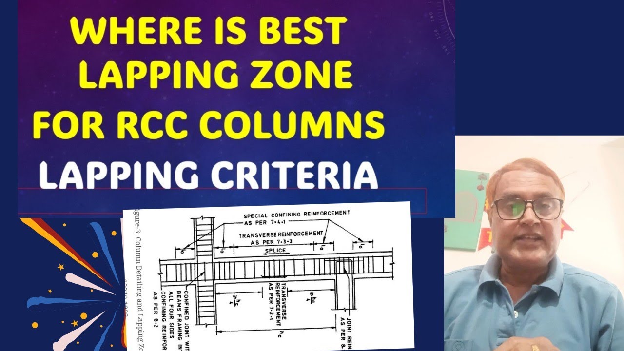 RCC Design Where is best place for Lapping zone in RCC Columns#erhari #cstechguruji