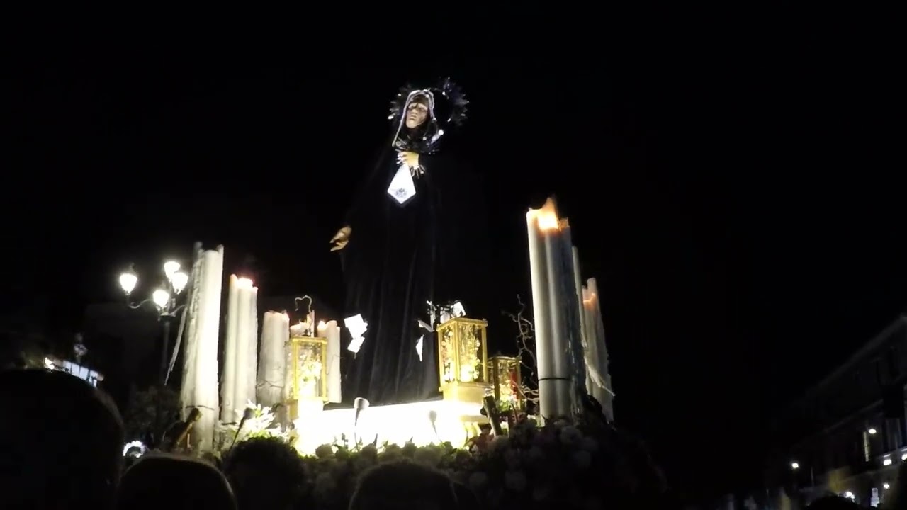 Addolorata Processione dei Misteri 2023-Ingresso P.zza Vitt.Emanuele Marc Funebre Maria di Nazareth