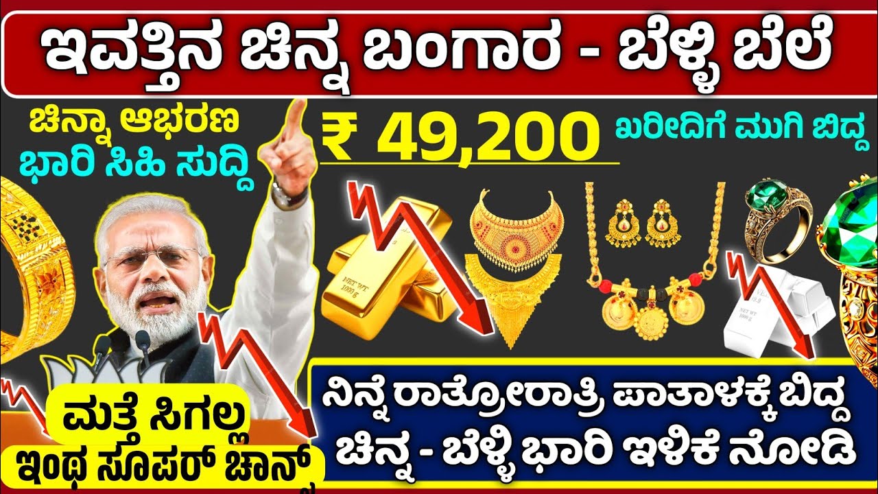 😍ಇಂದು 16 ಮಾರ್ಚ್🤩:ಸೋಮವಾರ ಬೆಳಿಗ್ಗೆ ಬಂಗಾರ-ಚಿನ್ನ ಬೆಳ್ಳಿ ಬೆಲೆ ಭಾರಿ ಕುಸಿತ/ರಾತ್ರೋರಾತ್ರಿ ಚಿನ್ನ ಕುಸಿತ |Gold