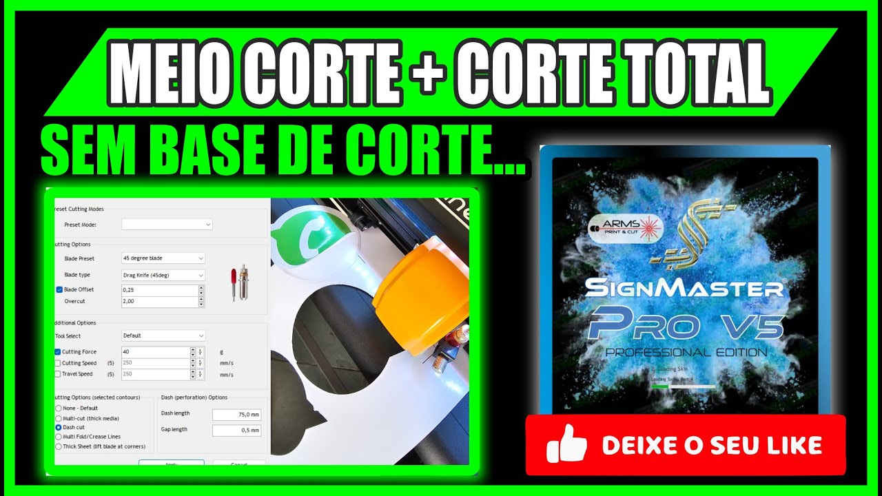 COMO FAZER CORTE TOTAL COM MEIO CORTE, SEM BASE DE CORTE.