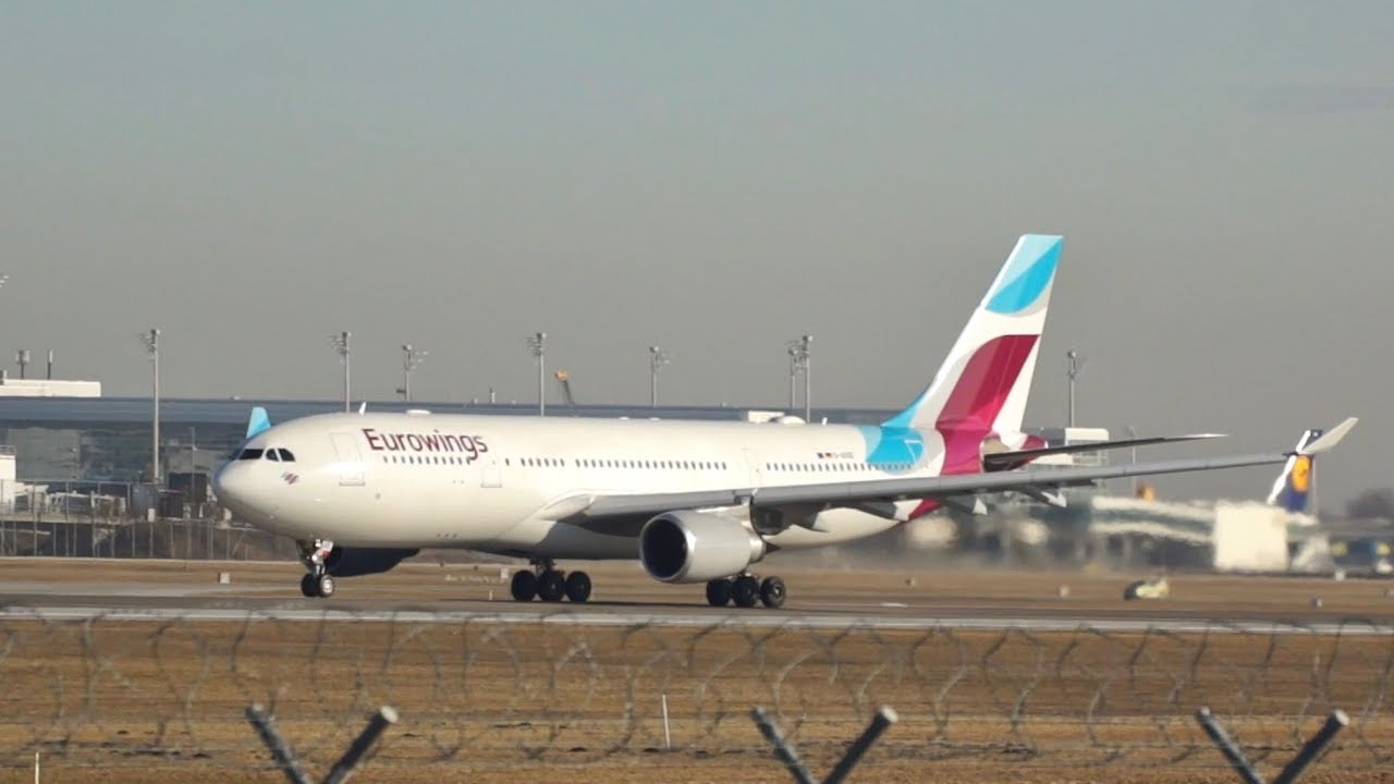 Eurowings Airbus A330-202 D-AXGE departure at Munich Airport