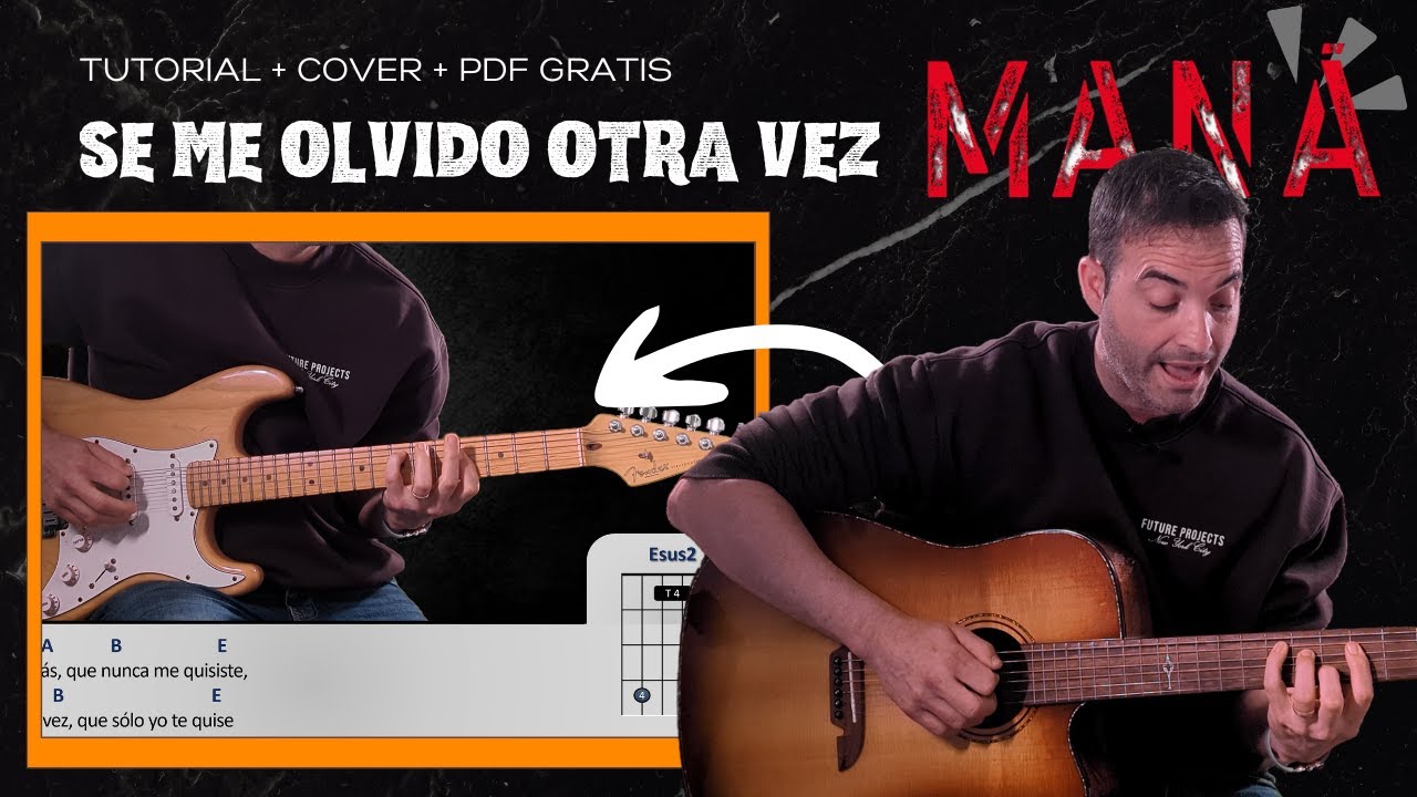 Se Me Olvidó Otra Vez (Maná style) - Cover + Letra, Acordes, Tutorial Paso a Paso y PDF Gratis