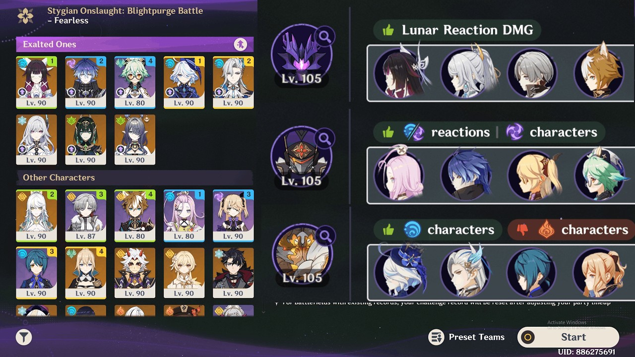 C0 Zibai, C0 Flins & C0 Nuevillete with F2P Weapons - Stygian Onslaught Fearless | #genshinimpact