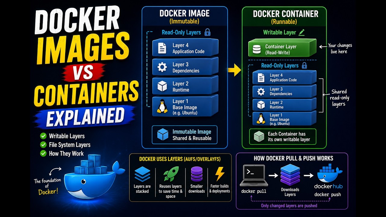 Docker Images & Containers Explained 🚀 Writable Layers, File System Layers & How They Work