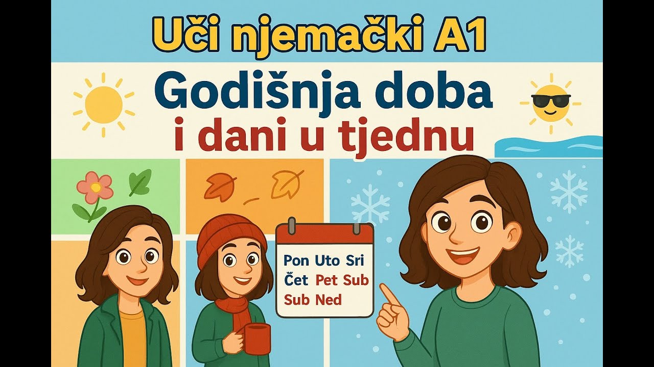 Godišnja doba i dani u tjednu na njemačkom 🌞❄️ | Njemački A1🇩🇪📅