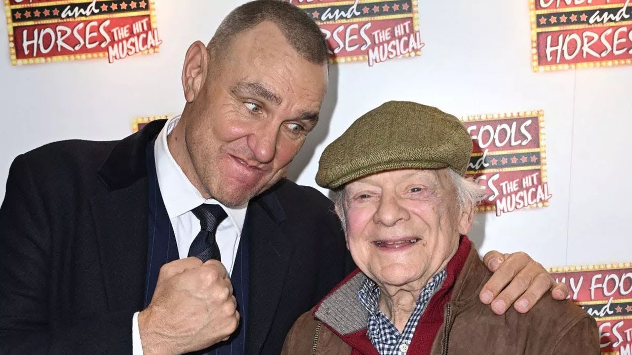 Sir David Jason made a rare public appearance as he attended the musical Only Fools and Horses.