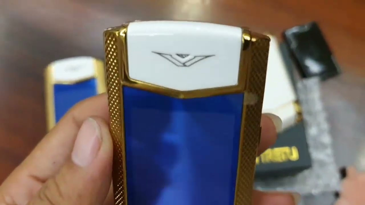 VERTU Signature Bentley white Gold Leather Luxury Keypad Phone