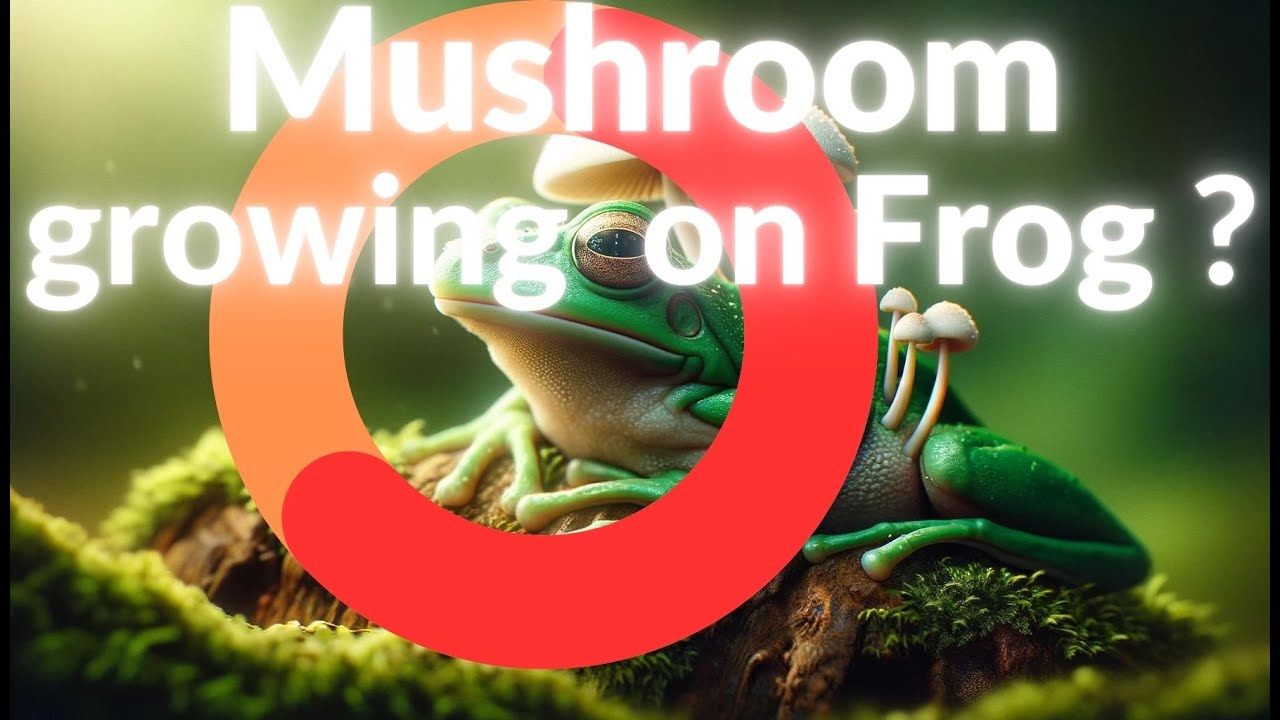 🍄 Mushroom growing on frog 🐸 alive !