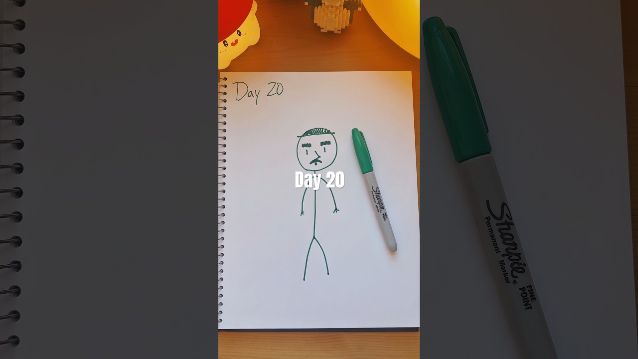 Day 20 of drawing a stick person every day until I hit 1000 subs. 