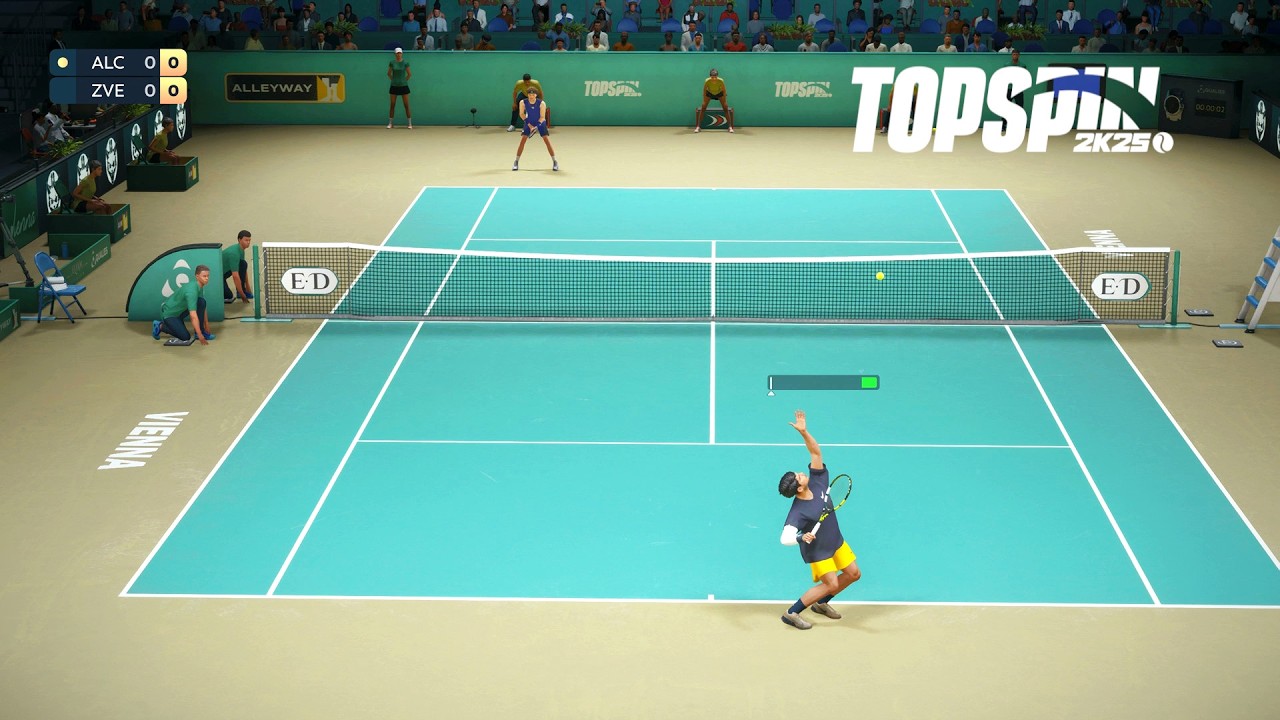 Top Spin 2K25 - Carlos Alcaraz Vs Alexander Zverev I Vienna Sports Complex I Legend AI (PS5)