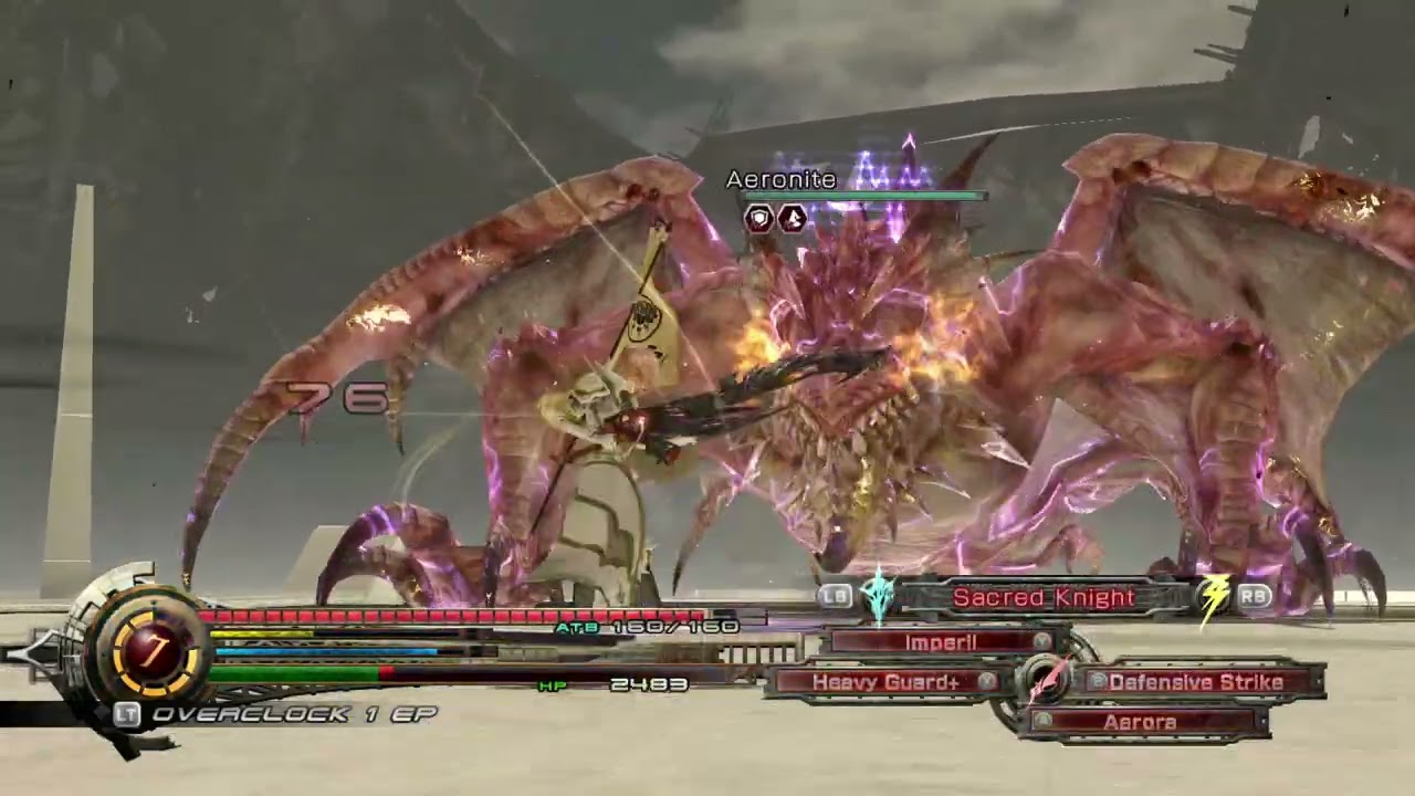 FINAL FANTASY 13: LIGHTNING RETURNS Aeronite Superboss fight (easy mode/not chaos infused/New Game+)