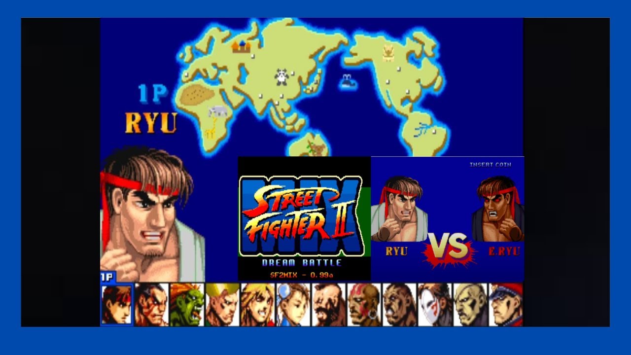 STREET FIGHTER 2: MIX - (ARCADE - CPS-1 / HACK) - RYU - FULL GAME
