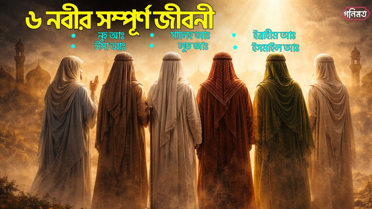 ৬ জন নবীর পূর্ণ জীবনকথা | নূহ আঃ, ঈসা আঃ, ইব্রাহিম আঃ, ইসমাঈল আঃ, সালেহ আঃ, লূত আঃ