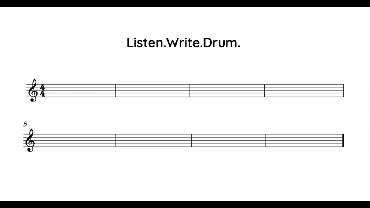 6. Exercise - Listen. Write. Drum. by Mateoo