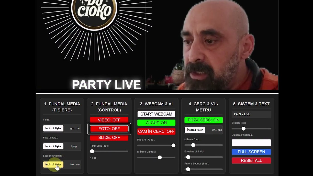 MIXER VIDEO  STUDIO PRO  (No Green Screen) IN TIMP REAL AI SOLUTIE INTEGRATA