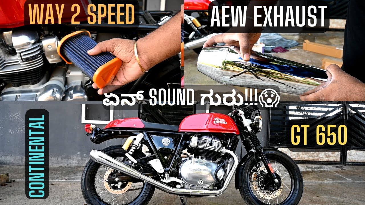 Continental GT 650 | AEW Exhaust | Way 2 speed Air Filter | Installation | ಈ ಥರ ಮಾಡಿ ಪೊಲೀಸ್ ಇಡಿಯಲ್ಲ🤐