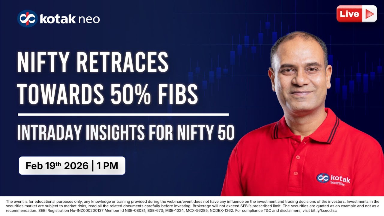🔴 [Live] Intraday Insights for Nifty 50 | Nifty retraces towards 50% Fibs I 19th Feb I Kotak Neo