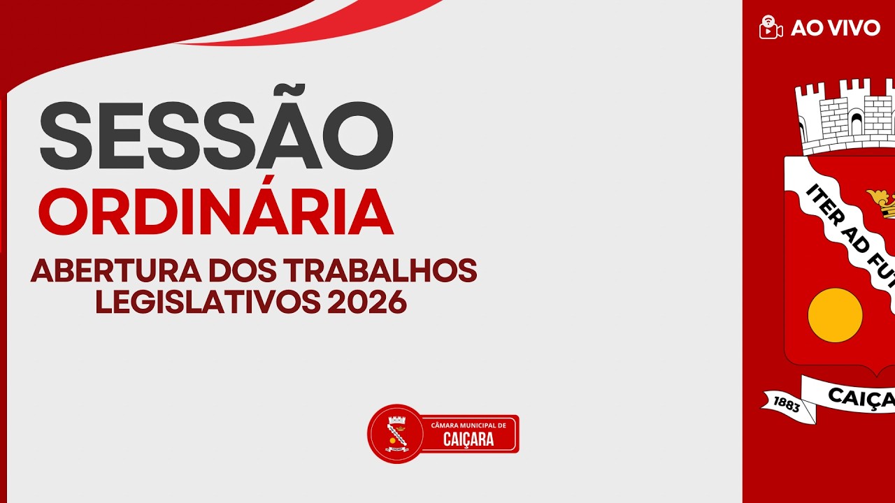 Sessão Ordinária | 24-02-2026 | Câmara de Vereadores de Caiçara PB