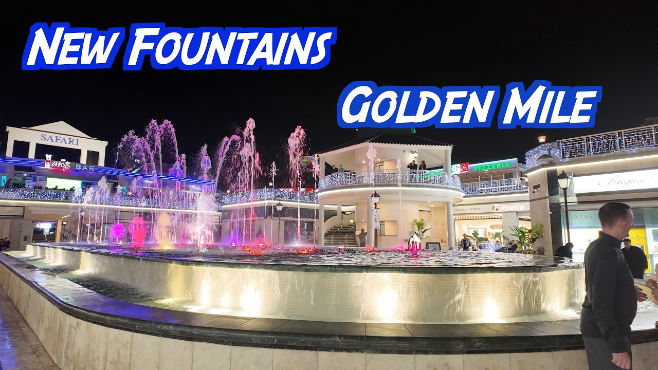 Tenerife - Check Out The Refurbed Fountains Along The Golden Mile In Playa Las Americas...