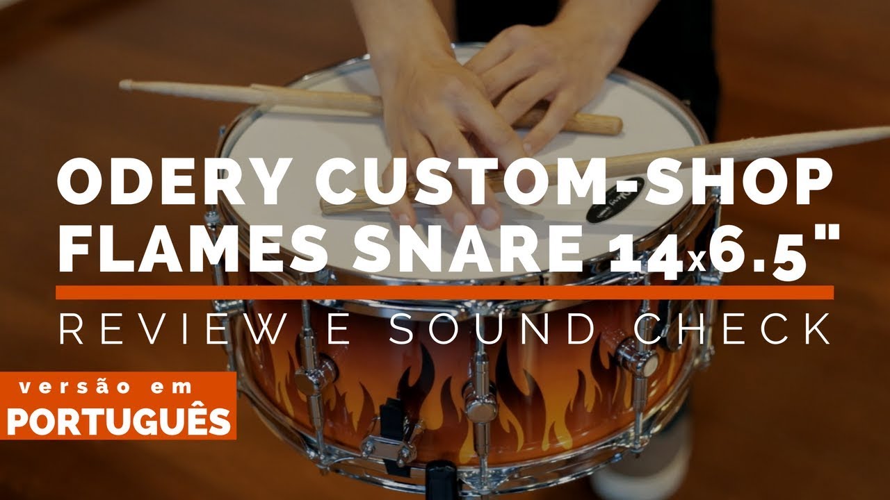 Odery Custom Shop Snare Flames 14 x 6,5'' PT-BR