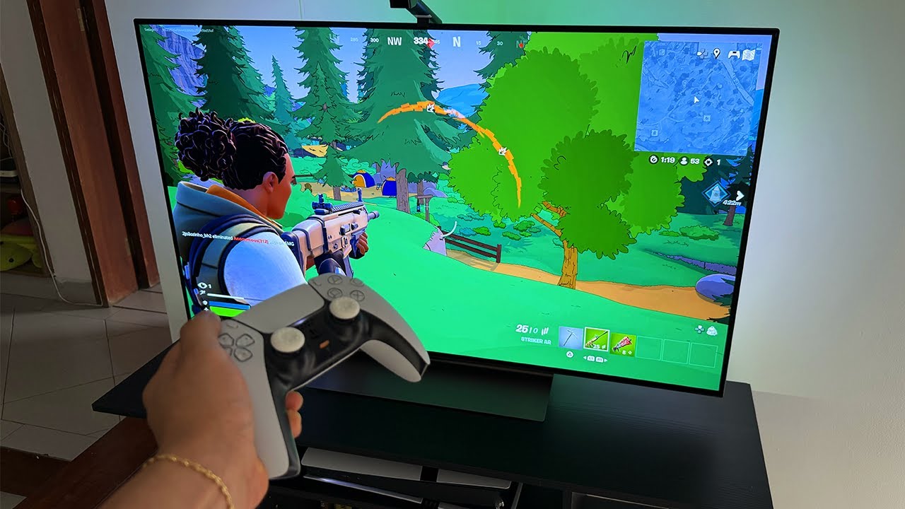 Lg Oled C4 + Fortnite PS5 Pro Gameplay 4K 120 FPS 
