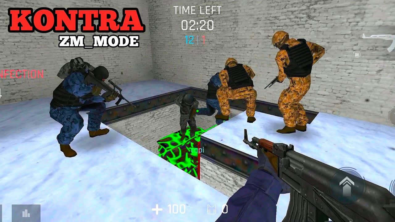 KONTRA MULTIPLAYER FPS - ZOMBIE MODE (ANDROID/IOS) GAMEPLAY WALKTHROUGH