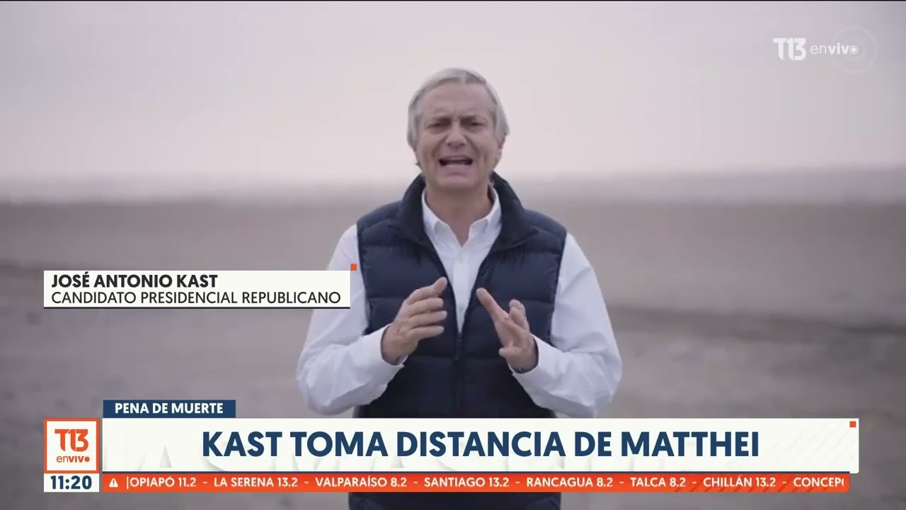 Kast toma distancia de Matthei por pena de muerte