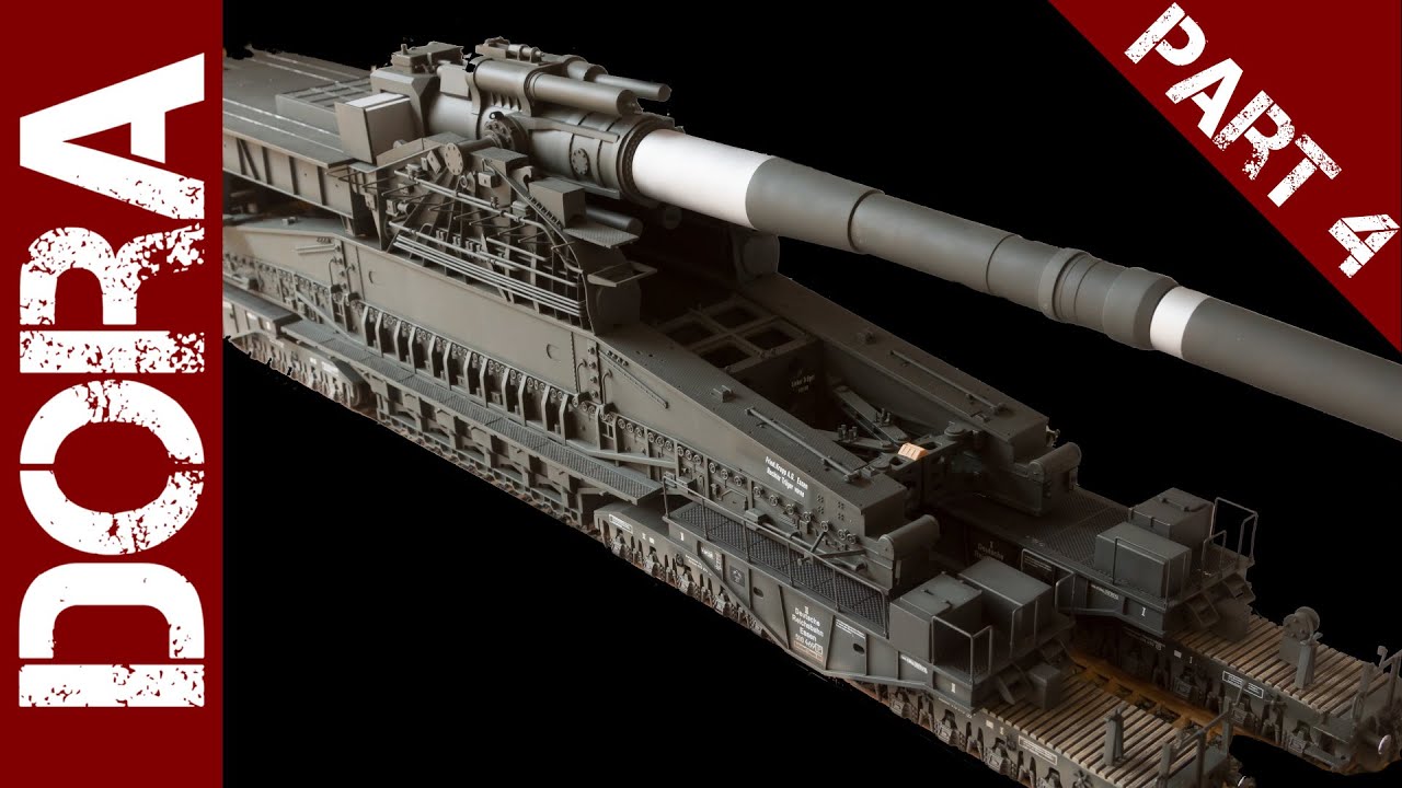HobbyBoss масштаб 1/72: сборка железнодорожной пушки «Дора» — часть 4 — покраска