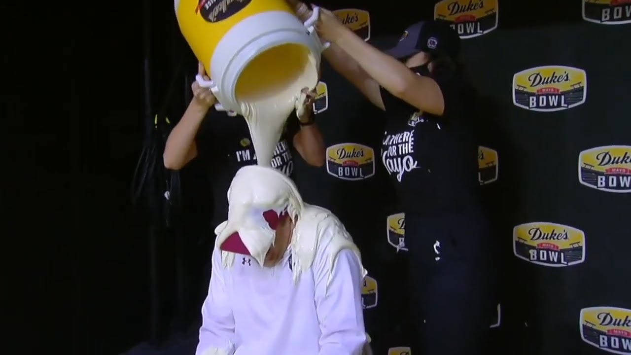 SOUTH CAROLINA COACH GETS A MAYO BATH